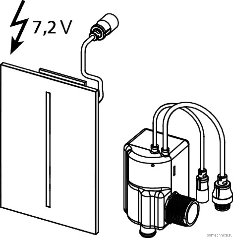 Кнопка смыва TECE filo urinal 9242051 7,2 V белая