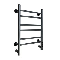 Полотенцесушитель электрический Comfysan Vita EC-6 60x55 см, подключение справа, слева, скрытое подключение справа, оружейная сталь, лесенка, из стали