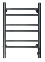 Полотенцесушитель электрический Comfysan Vita EC-6 60x55 см, подключение справа, слева, скрытое подключение справа, оружейная сталь, лесенка, из стали