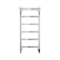 Полотенцесушитель электрический Grota Lore 430х1000 NP EL 100x45 см, подключение справа, слева, скрытое подключение справа, глянцевый хром, лесенка, с полкой
