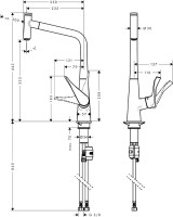 Смеситель для кухни Hansgrohe Metris Select 14884800