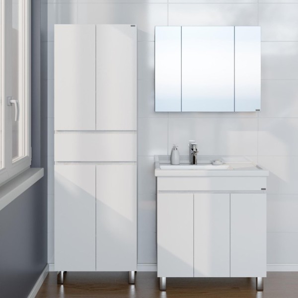 Мебель для ванной комнаты СаНта Марс 80 П напольная, светлая