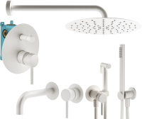 Комплект для ванной Plumberia Selection Ixo KITZXO18BO210 С ВНУТРЕННЕЙ ЧАСТЬЮ, белый матовый