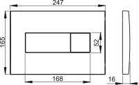 Система инсталляции для унитазов AlcaPlast AM101/1120-3:1 RU M371-0001 кнопка смыва хром