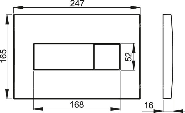 Система инсталляции для унитазов AlcaPlast AM101/1120-3:1 RU M371-0001 кнопка смыва хром