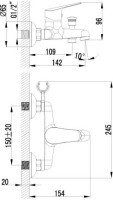 Смеситель для ванны с душем Lemark Partner LM6552C