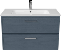 Тумба с раковиной KERAMA MARAZZI Piano Classic 85 подвесная, ясень синий матовый