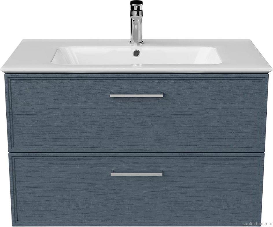 Тумба с раковиной KERAMA MARAZZI Piano Classic 85 подвесная, ясень синий матовый