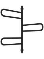 Полотенцесушитель электрический Сунержа Парео 4.0 31-0823-0773 75x50 см, скрытое подключение, матовый черный, E-образный