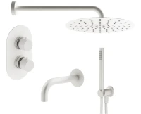 Душевой комплект Plumberia Selection Ixo KITXOT19BO60 С ВНУТРЕННЕЙ ЧАСТЬЮ, белый матовый