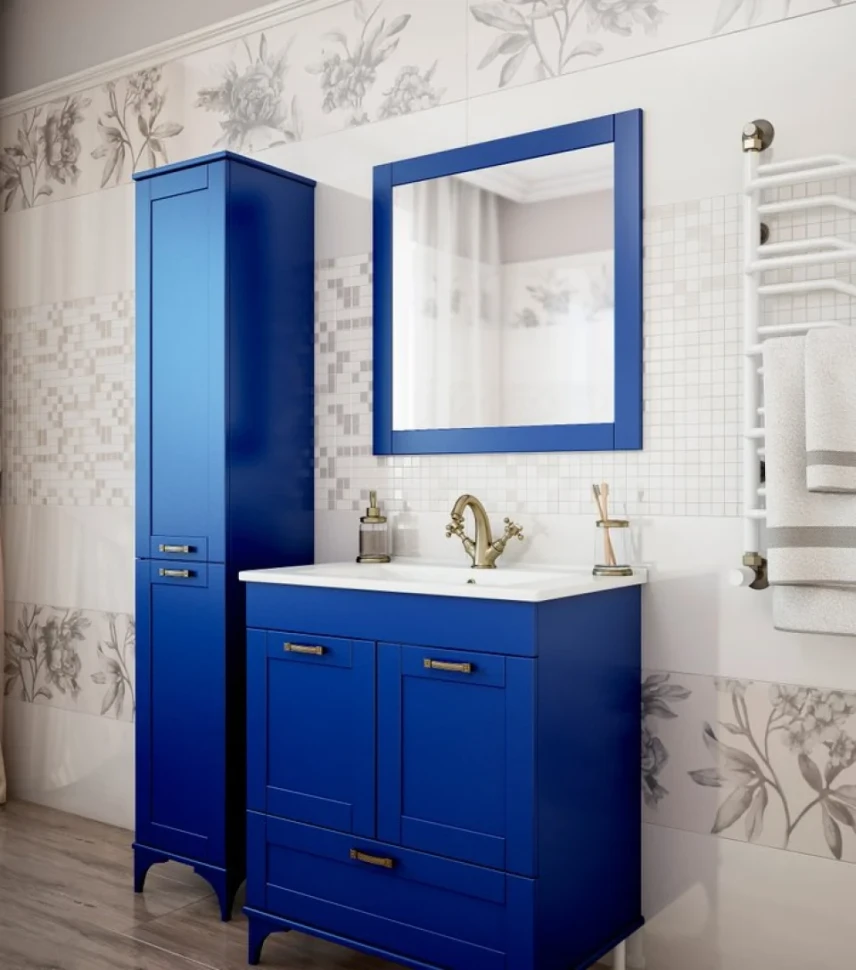Тумба под раковину Sanflor Ванесса 75, напольная, индиго
