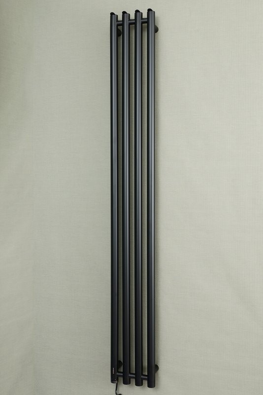 Полотенцесушитель электрический Сунержа Кантата 4.0 31-0886-1259 120x20 см, подключение слева, скрытое подключение слева, матовый черный, I-образный