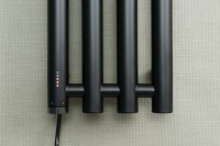 Полотенцесушитель электрический Сунержа Кантата 4.0 31-0886-1259 120x20 см, подключение слева, скрытое подключение слева, матовый черный, I-образный