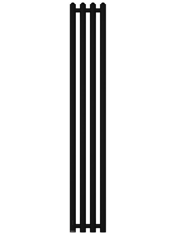 Полотенцесушитель электрический Сунержа Кантата 4.0 31-0886-1259 120x20 см, подключение слева, скрытое подключение слева, матовый черный, I-образный