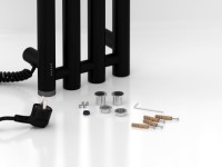 Полотенцесушитель электрический Сунержа Кантата 4.0 31-0886-1259 120x20 см, подключение слева, скрытое подключение слева, матовый черный, I-образный