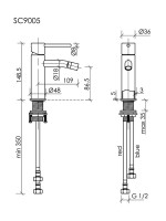 Смеситель для раковины Sancos Etna SC9005BN брашированный никель Смеситель для раковины Sancos Etna SC9005BN брашированный никель