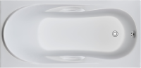 Акриловая ванна 1MarKa Medea Стандарт 2 150x70 см, встраиваемая, белая, с каркасом, со сливом-переливом