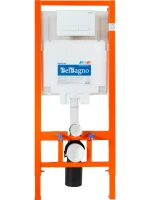 Инсталляция Инсталляция BelBagno BB002-80 + Кнопка Marmi BB009-MR-BIANCO белая