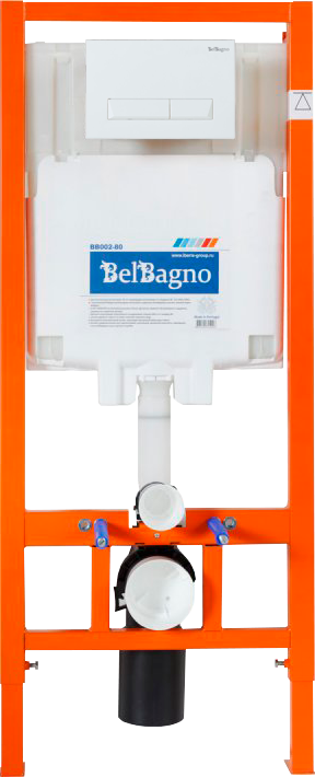 Инсталляция Инсталляция BelBagno BB002-80 + Кнопка Marmi BB009-MR-BIANCO белая