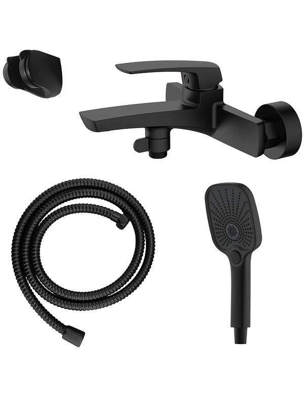 Смеситель для ванны с душем AZARIO Conda AZ-K3011B черный матовый