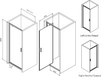 Душевая дверь в нишу AM.PM Gem W90G-90-1P-BT 80 см Душевая дверь в нишу AM.PM Gem W90G-90-1P-BT 80 см