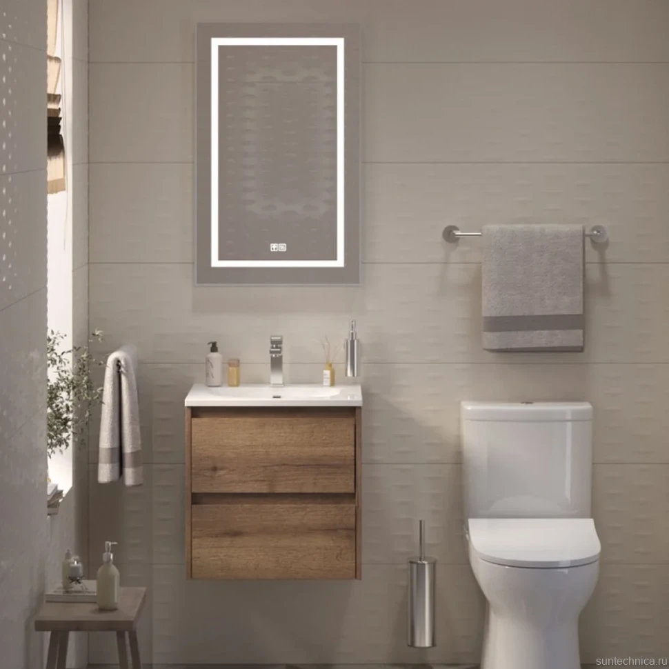 Мебель для ванной комнаты BelBagno Kraft 39 50 rovere tabacco, раковина BB-8099-3-50