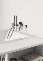 Встраиваемый смеситель для душа и ванны Kludi Bozz 386500576 хром, с внутренней частью 88011