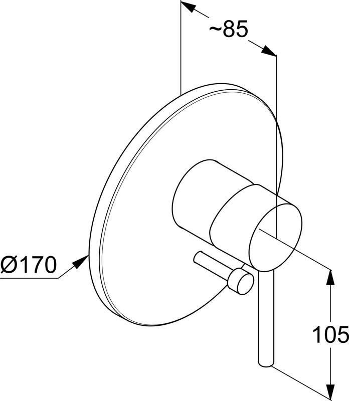 Встраиваемый смеситель для душа и ванны Kludi Bozz 386500576 хром, с внутренней частью 88011