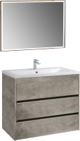 Мебель для ванной комнаты Art&Max Family 90, напольная, Cemento Veneto