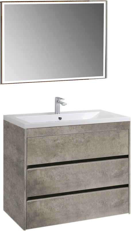 Мебель для ванной комнаты Art&Max Family 90, напольная, Cemento Veneto