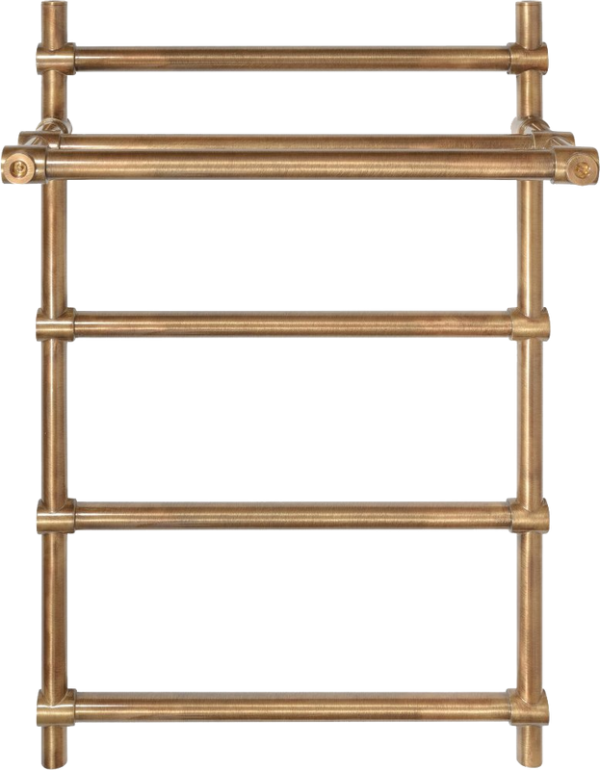 Полотенцесушитель водяной Secado Флоренция 3 85x55 см, бронза, лесенка, латунь, с полкой