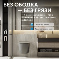 Унитаз подвесной Abber Bequem AC1101TMG безободковый, с микролифтом, матовый серый