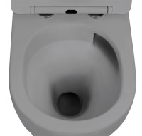 Унитаз подвесной Abber Bequem AC1101TMG безободковый, с микролифтом, матовый серый
