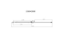 Душевая дверь в нишу Vincea Dice VDS-4D130CLGM 130 см, профиль вороненая сталь, стекло прозрачное