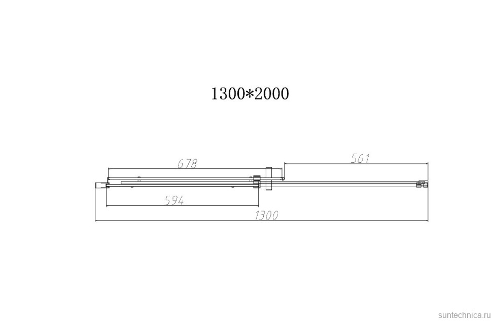 Душевая дверь в нишу Vincea Dice VDS-4D130CLGM 130 см, профиль вороненая сталь, стекло прозрачное