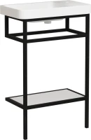 Консоль с раковиной STWORKI Эстфолл 55, черный муар 11054-KL