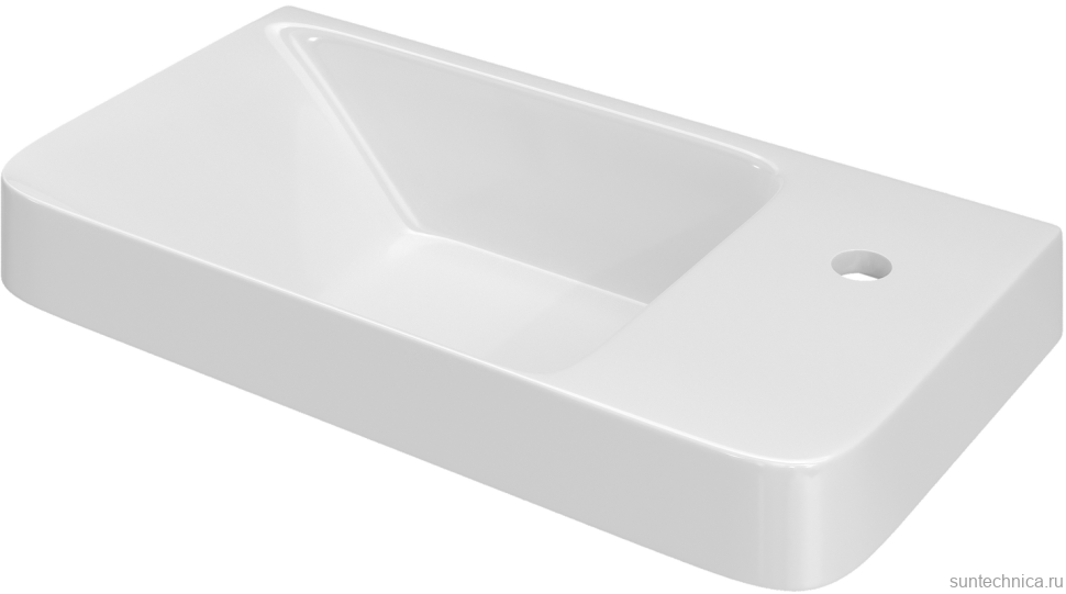 Консоль с раковиной STWORKI Эстфолл 55, черный муар 11054-KL