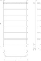 Полотенцесушитель водяной Secado Мерида 1 К 105x55 см, глянцевый хром, лесенка