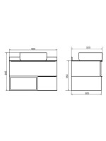 Мебель для ванной комнаты Comforty Штутгарт 90 подвесная, темно-коричневый дуб