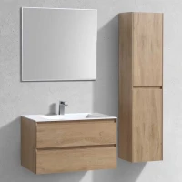 Мебель для ванной комнаты Vincea Luka 80 2 ящика, натуральный дуб
