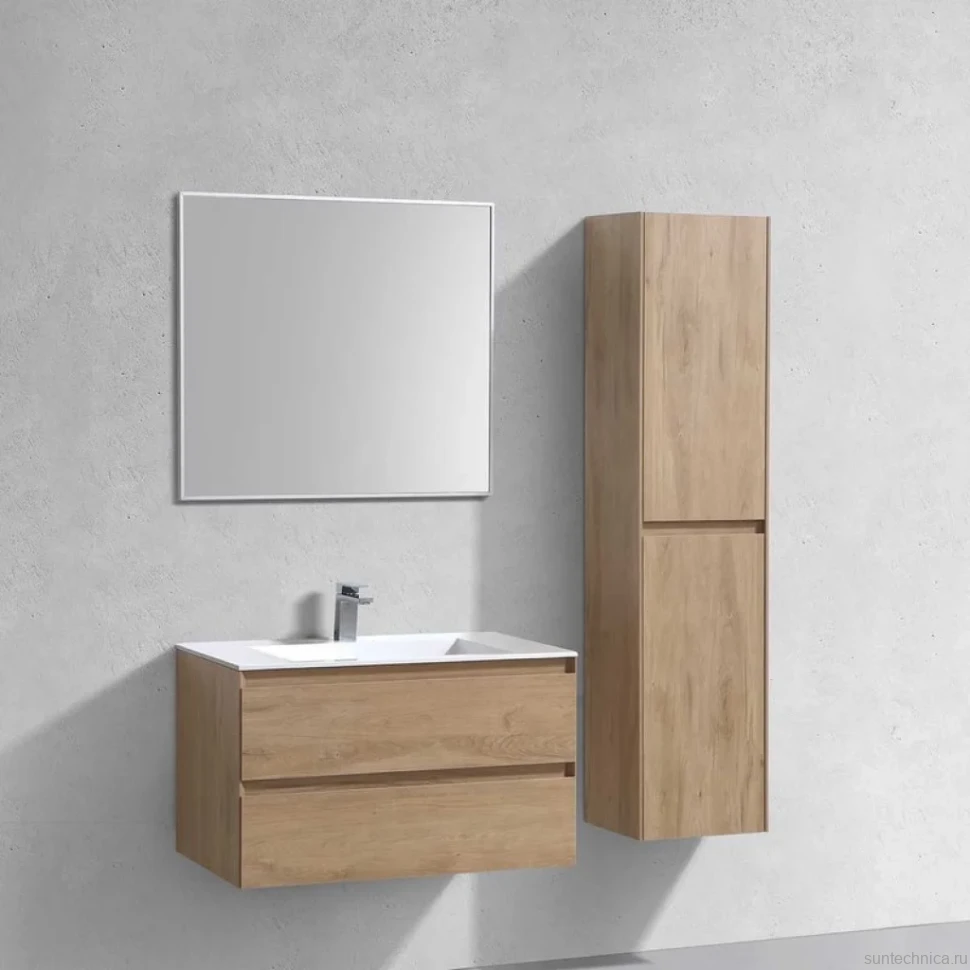 Мебель для ванной комнаты Vincea Luka 80 2 ящика, натуральный дуб