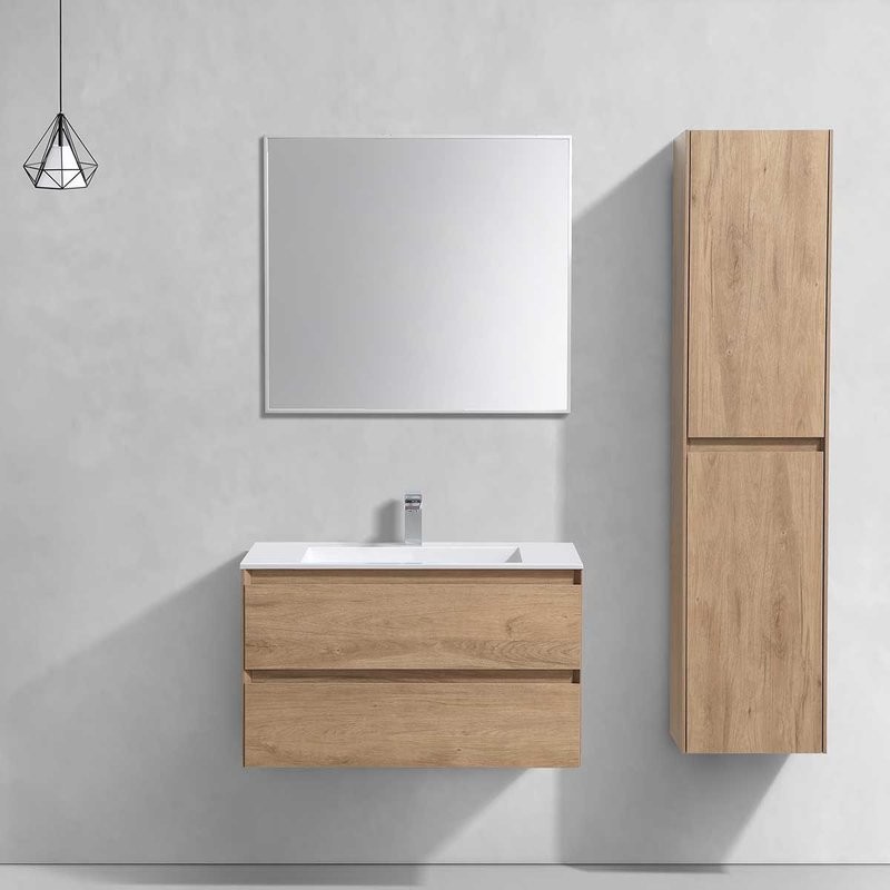 Мебель для ванной комнаты Vincea Luka 80 2 ящика, натуральный дуб