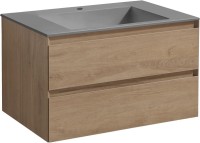 Мебель для ванной комнаты Vincea Luka 80 2 ящика, натуральный дуб