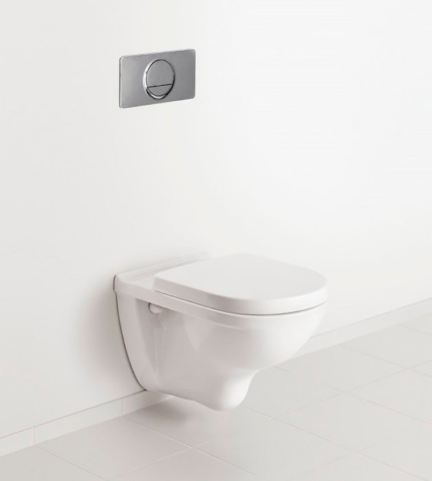 Унитаз подвесной Villeroy & Boch O.Novo 5660HRR1 alpin, безободковый