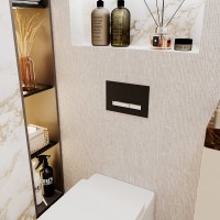 Система инсталляции для унитазов Lavinia Boho RelFix 77020057 5 в 1 с кнопкой смыва и дозатором, матовый черный, белый
