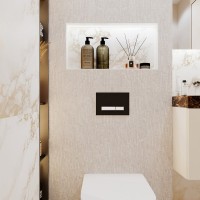 Система инсталляции для унитазов Lavinia Boho RelFix 77020057 5 в 1 с кнопкой смыва и дозатором, матовый черный, белый