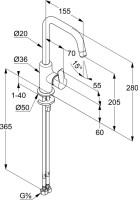 Смеситель для раковины Kludi Pure&Easy 370240565