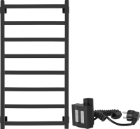 Полотенцесушитель электрический Secado Корато 1 , 105x55 см, подключение справа, матовый черный, лесенка