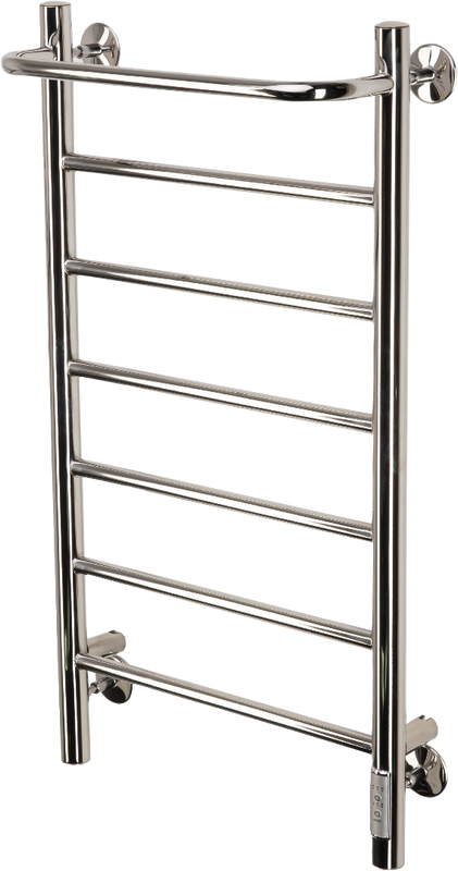 Полотенцесушитель электрический Comfysan Capri EC-8 80х40 80x45 см, подключение справа, слева, хром, лесенка, из стали