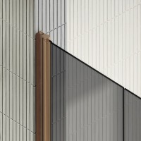 Душевая дверь в нишу Maybahglass MGD-443-2 99 см, профиль матовая бронза, стекло графит